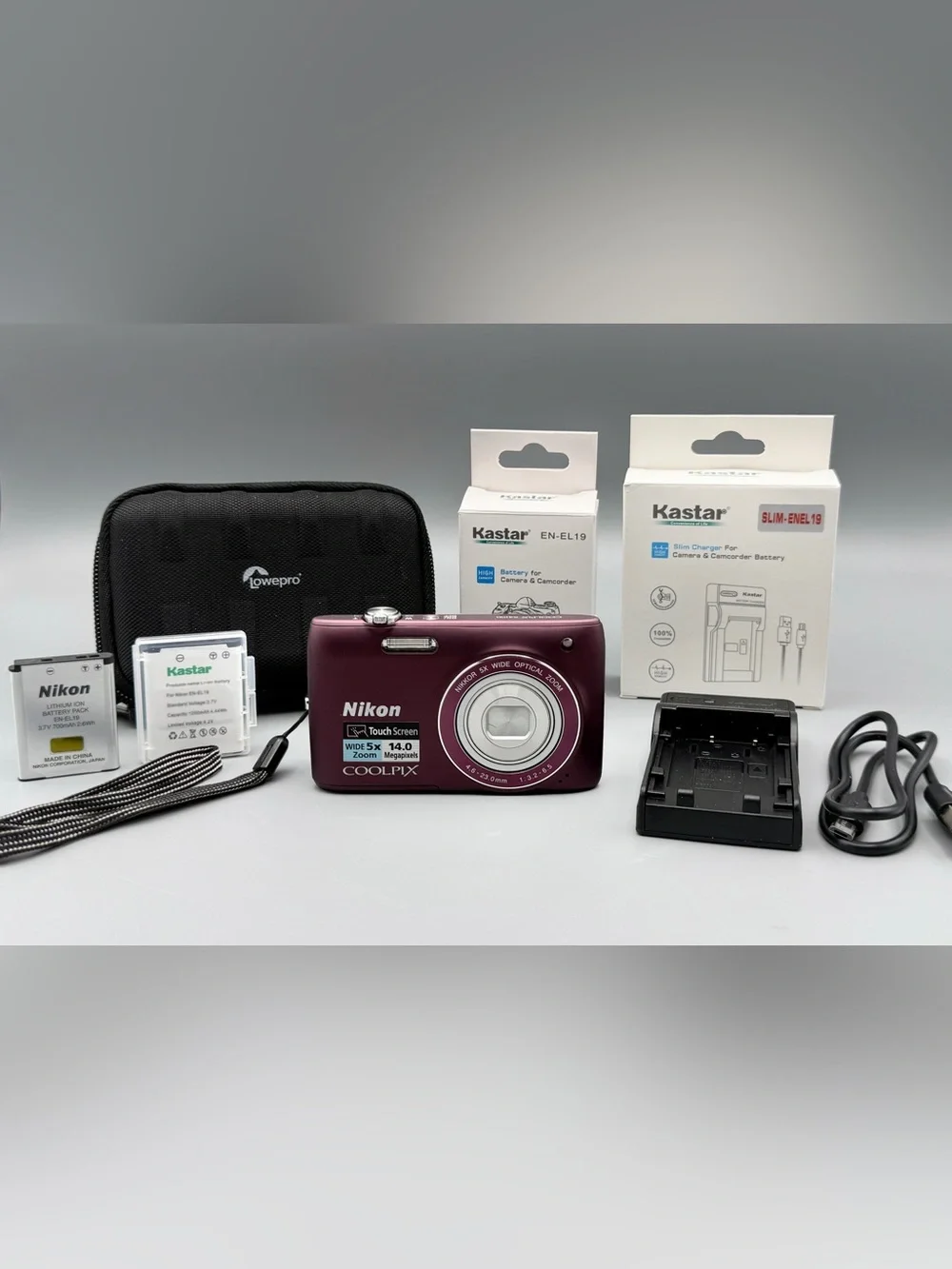 Nikon Coolpix S4100 14.0MP Digital Camera Bundle Plum w/Charger + Battery EUC